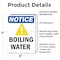 Signmission Boiling Water Sign With Symbol, 5 in W x Rectangle, Vinyl Decal OS-2PACK-NS-D-57-V-10377 - alternate 5